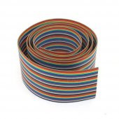 40 Pin Rainbow Ribbon IDC Kablo 1 Metre 10 Renk Dupont Kablo Flat thumbnail 7