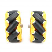 48mm Omni Mecanum Tekerlek Çifti 45 Derece Açılı 9 Roller 1:48 - 3