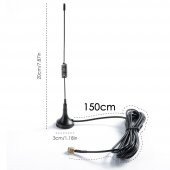315MHZ 1.5m 3dbi Anten 50ohm SMA Erkek Soket Mıknatıslı Montaj thumbnail 1