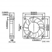 DC 12V FAN 5x5cm Kuluçka Fanı Soğutucu Peltier Cooler Pc Ekran Kartı 50x50mm - 6