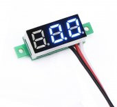 Voltmetre 0.28 0-100V Mavi 3 Telli Dijital LED Gösterge Voltaj thumbnail 1