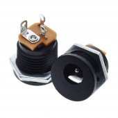5.5x 2.1mm Plastik DC Güç Soketi Panel Montaj Power Jack Adaptör thumbnail 1