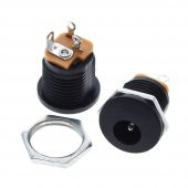 5.5x 2.1mm Plastik DC Güç Soketi Panel Montaj Power Jack Adaptör thumbnail 4