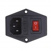 220V Erkek Power Soketi Sigorta Yuvalı ve Işıklı Açma Kapama Anahtarlı Kulaklıklı Montaj Tip thumbnail 3