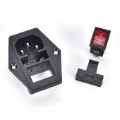 220V Erkek Power Soketi Sigorta Yuvalı ve Işıklı Açma Kapama Anahtarlı Kulaklıklı Montaj Tip thumbnail 4