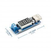 40V to 5V 2A Voltaj Düşürücü Usb Çıkış Soketi Mobil Güç Kaynağı Power Modül Voltmetre Mp4 Araba Araç - 8