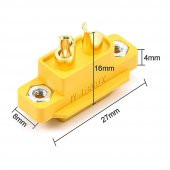 XT60 Panel Montaj Tip Erkek Konnektör Lityum LiPo Pil Akü Batarya Bağlantı Konnektörü thumbnail 7