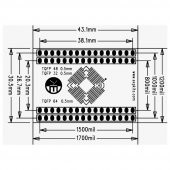Tqfp-1 0.5Mm Smd Dip Çevirici Pcb Tqfp16 Tqfp32 Tqfp48 Tqfp64 thumbnail 6