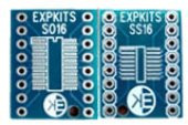 SOSS16 PCB ( SO16 - SSOP16 ) SOIC16 SSOP16 to DIP16 Çevirici PCB - 1