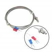 K-Type Thermocouple 1 Metre Sıcaklık Isı Sensörü 0-800C 6mm Dişli - 3