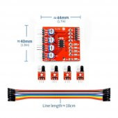 4 Kanal Kızılötesi IR Çizgi İzleme Takip Sensör Modülü Engel Algı thumbnail 1