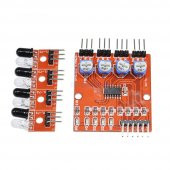 4 Kanal Kızılötesi IR Çizgi İzleme Takip Sensör Modülü Engel Algı thumbnail 2