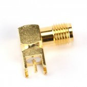 SMA PCB Tip Soket 90 Derece SMA-KWE GSM GPS GPRS RF Anten Soketi - 3