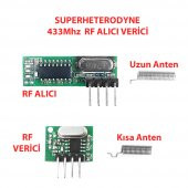 433Mhz RF Alıcı Verici RX470C  WL102  Antenler 20 - 200 Metre - 1