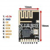 Mini Smd Nrf24L01 2.4Ghz Rf Haberleşme Modülü Kablosuz Tranceiver - 7