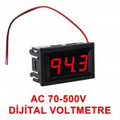 0.56 AC 70-500V Dijital Kırmızı Voltmetre İki Telli Panel Tip - 4