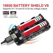 2x 18650 Pil Şarj Kartı V8 Battery Shield Lityum Li-on Powerbank - 2