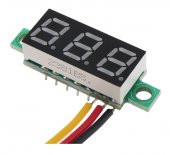 0.28 inch DC 0-100V Mini Digital Voltmetre 3 Kablolu DC Kırmızı - 4