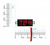 0.28 inch DC 0-100V Mini Digital Voltmetre 3 Kablolu DC Kırmızı - 7