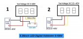 0.28 inch DC 0-100V Mini Digital Voltmetre 3 Kablolu DC Kırmızı - 8