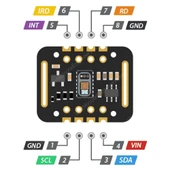 MAX30102 Nabız Kalp Atış Hızı Sensörü  Biyosensör I2C Kandaki Oksijen Konsantrasyonu Ölçümü Oksimetre thumbnail 6