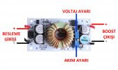 8A Boost Modül 250W Voltaj Yükseltici Modül DC DC Çevirici Yükseltici 10V-50v Regülatör - 8