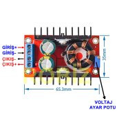 DC DC Çevirici 150W Boost Converter Voltaj Yükseltici Regülatör - 8