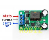 Sabit 5V 5A Çıkışlı Güç Kaynağı Voltaj Düşürücü Modül HW-468 - 8