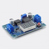 LM2596 Voltmetreli Ayarlanabilir 3A Güç Kaynağı Voltaj Düşürür - 5