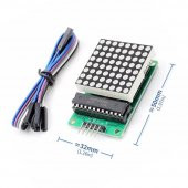MAX7219 Nokta Led Matris Modülü 8x8 Matris Ortak Katot 64 Nokta - 1