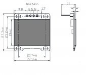 0.96 Inch Beyaz Oled Lcd Modül 128x64 Pixel IIC I2C Seri 0.96 Ekran Gösterge SSD1306 3.3V 5V Matrix - 7