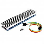 MAX7219 4lü Dot Matrix Modül 64 Nokta Led Ekran 5V 8x8 Matris 5 Pin Kontrol Ortak Katot - 2