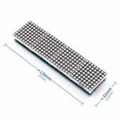 MAX7219 4lü Dot Matrix Modül 64 Nokta Led Ekran 5V 8x8 Matris 5 Pin Kontrol Ortak Katot - 6