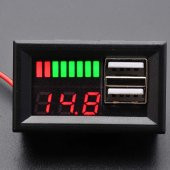 USB Soketli Voltmetreli Akü Kapasite Göstergesi 12V Pil uyumlu - 1