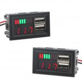 USB Soketli Voltmetreli Akü Kapasite Göstergesi 12V Pil uyumlu - 3