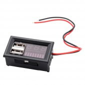 USB Soketli Voltmetreli Akü Kapasite Göstergesi 12V Pil uyumlu - 6