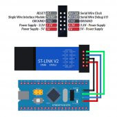 St-Link V2 Mini Klon Metal Kutulu Stm32 Arm Jtag Programlayıcı - 5