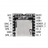 DFplayer MP3-TF-16P Ses Müzik Mini Mp3 Wav Wma Çalma Kartı thumbnail 8