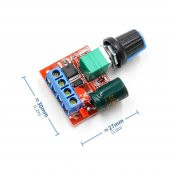 5A 35V Mini Dc Motor Pwm Potlu Hız Kontrol Devresi 90 Watt Açma Kapama Butonlu Ayarlanabilir Voltaj - 7