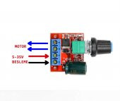 5A 35V Mini Dc Motor Pwm Potlu Hız Kontrol Devresi 90 Watt Açma Kapama Butonlu Ayarlanabilir Voltaj - 8