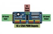 PCA9685 I2C 16 Kanal 12 Bit PWM Sinyal Oluşturucu Kart - 8