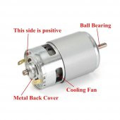 Rs775 Dc Motor 24V 15000 Rpm Rulmanlı Şarjlı Matkap Cnc Motor thumbnail 6