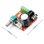 PAM8610 2x 10W Stereo Amplifikatör Modül  DC 6-15V Class D Amfi Devresi Ses Kontrol Potu thumbnail 2