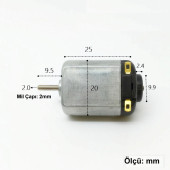 3V - 6V DC Motor - 130-16140 DC Motor - Oyuncak Motoru thumbnail 1