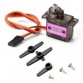 5V Mg90S Metal Dişli Servo Motor 180 Derece Dişli Kol Seti 2Kg/Cm thumbnail 1