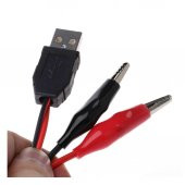 Usb Krokodil Çevirici Kablo - 5V Kaynak Test Kablosu 60Cm Max 2A - 2