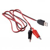 Usb Krokodil Çevirici Kablo - 5V Kaynak Test Kablosu 60Cm Max 2A - 3
