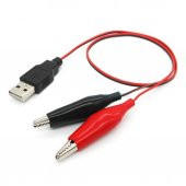Usb Krokodil Çevirici Kablo - 5V Kaynak Test Kablosu 60Cm Max 2A - 6