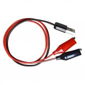 Usb Krokodil Çevirici Kablo - 5V Kaynak Test Kablosu 60Cm Max 2A - 7