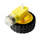 Robot Tekerlek Ve Dc Motor Seti 200Rpm Araba Robot Akılı Araç - 1